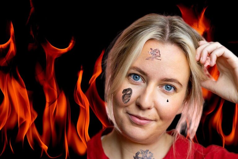 Crash and Burn Kristine med tatueringer 3120x2080