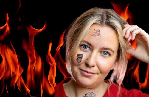 Crash and Burn Kristine med tatueringer 3120x2080